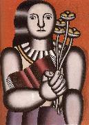 The Woman hold flower Fernard Leger